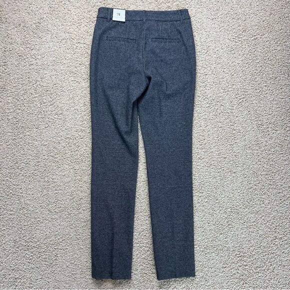 WHITE HOUSE BLACK MARKET NWT The Slim Trouser Pant Gray Mini Houndstooth Size 2L - Picture 3 of 10